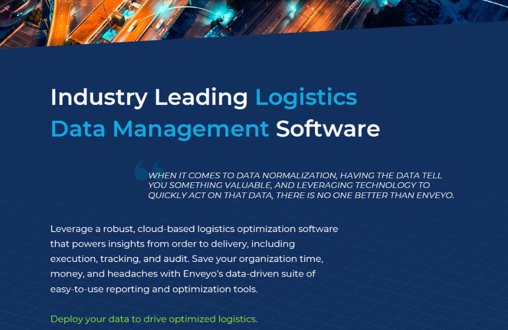 Industry Leading Logistics Data Management Software