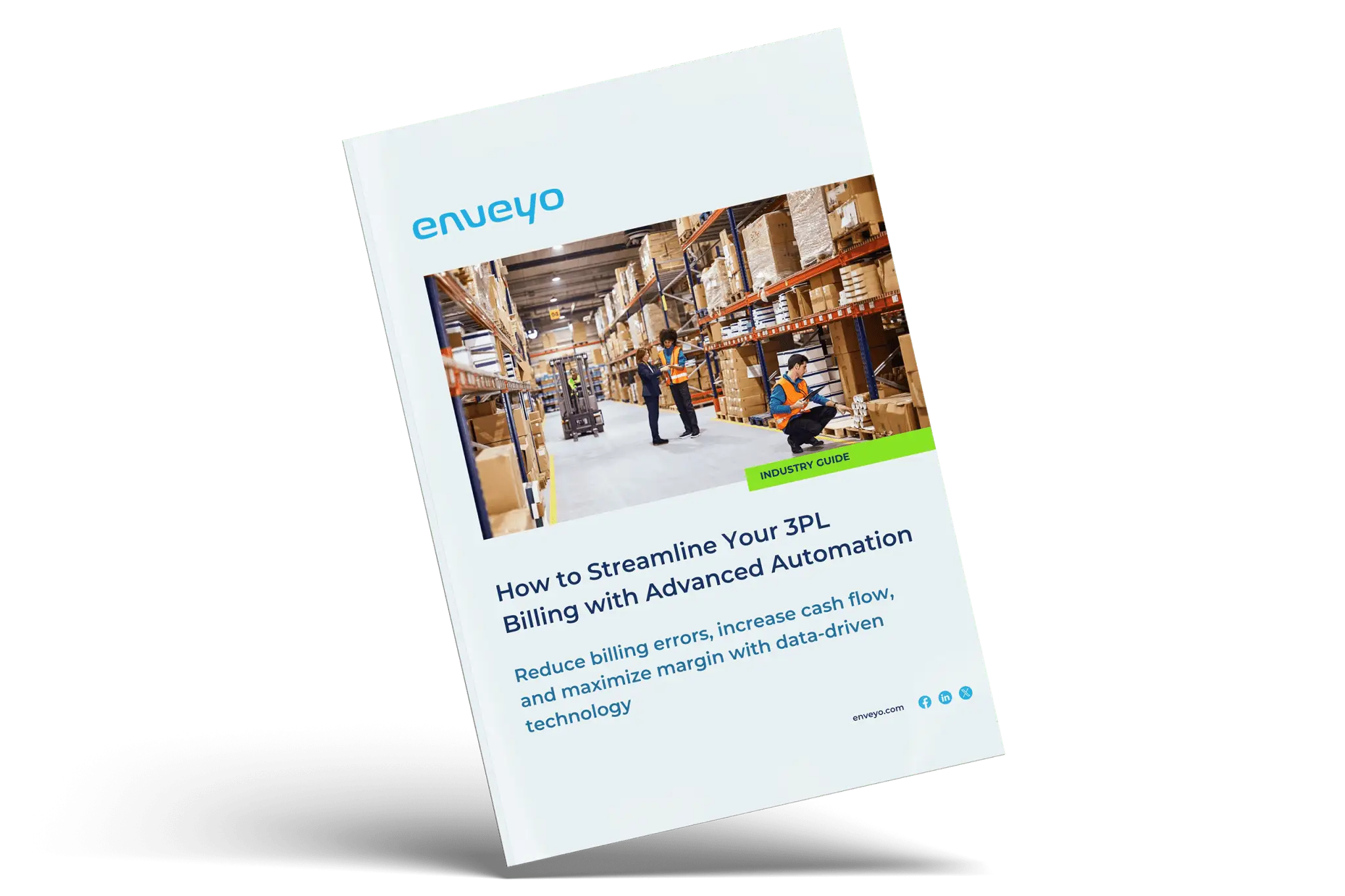 Industry guide cover promoting a logistics modeling playbook for scenario planning and risk reduction